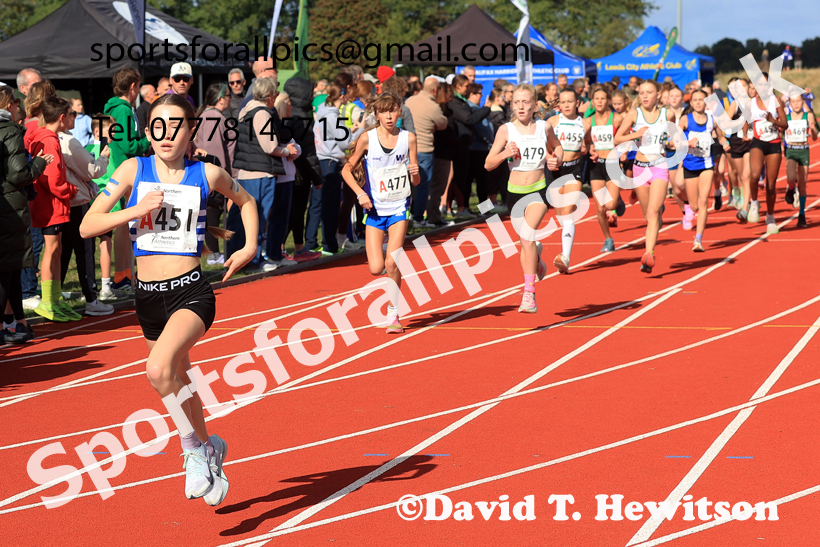 Girls Under-14s, 2026 Northern Mens 6 and Womens 4 Stage and Youngsters Relays, Silksworth, Sunderland. Photo: David T. Hewitson/Sports for All Pics